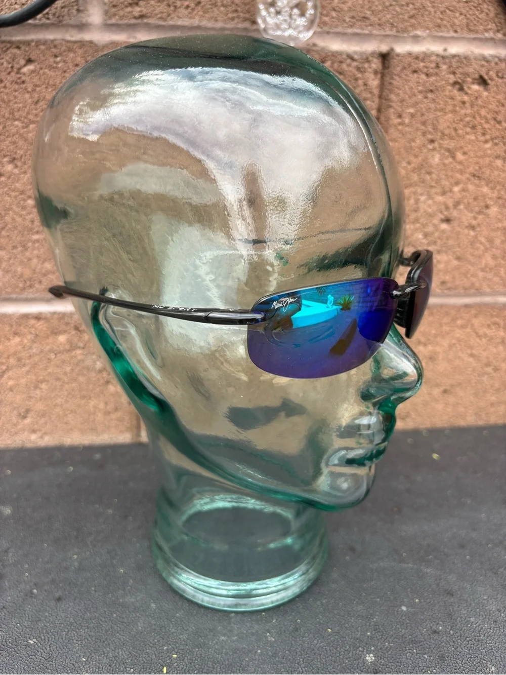 Maui Jim Ho'okipa Polarized Sunglasses Blue Hawaii Lens Smoke Grey Rimless Sport